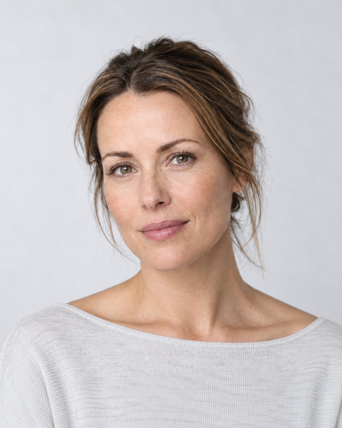 Illustrative portrait with natural eyebrows at rest