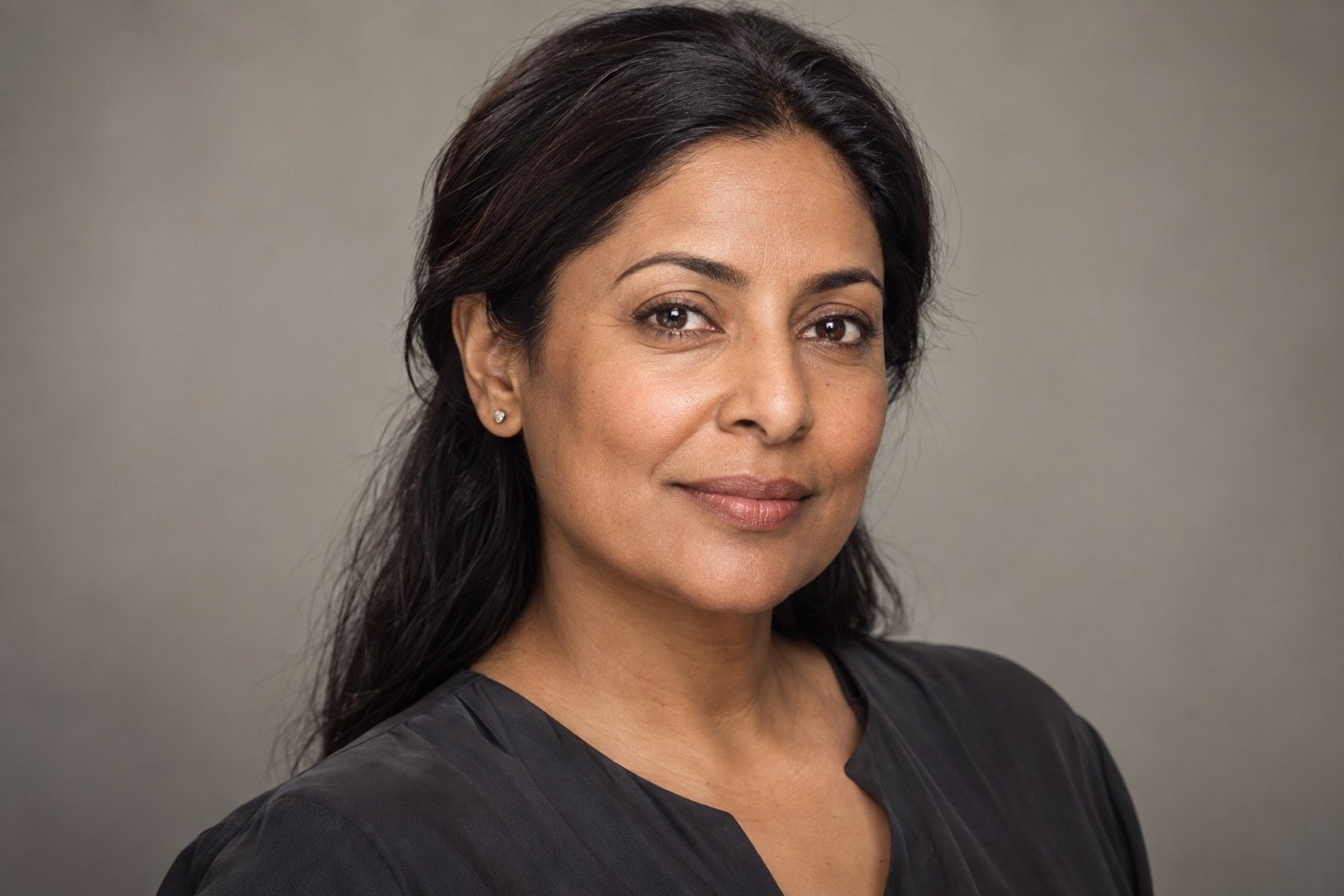 Illustrative portrait showing natural cheek and temple contours