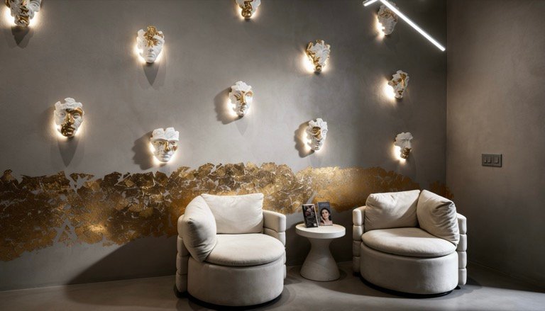 Botox & Filler Lab lounge wall lighting