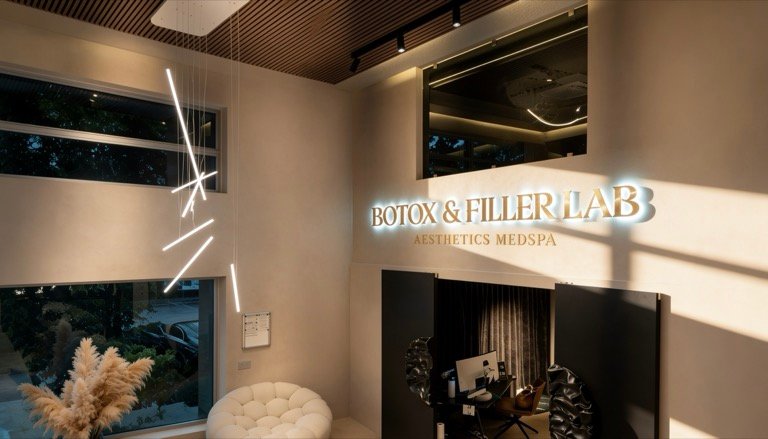 Botox & Filler Lab reception sign